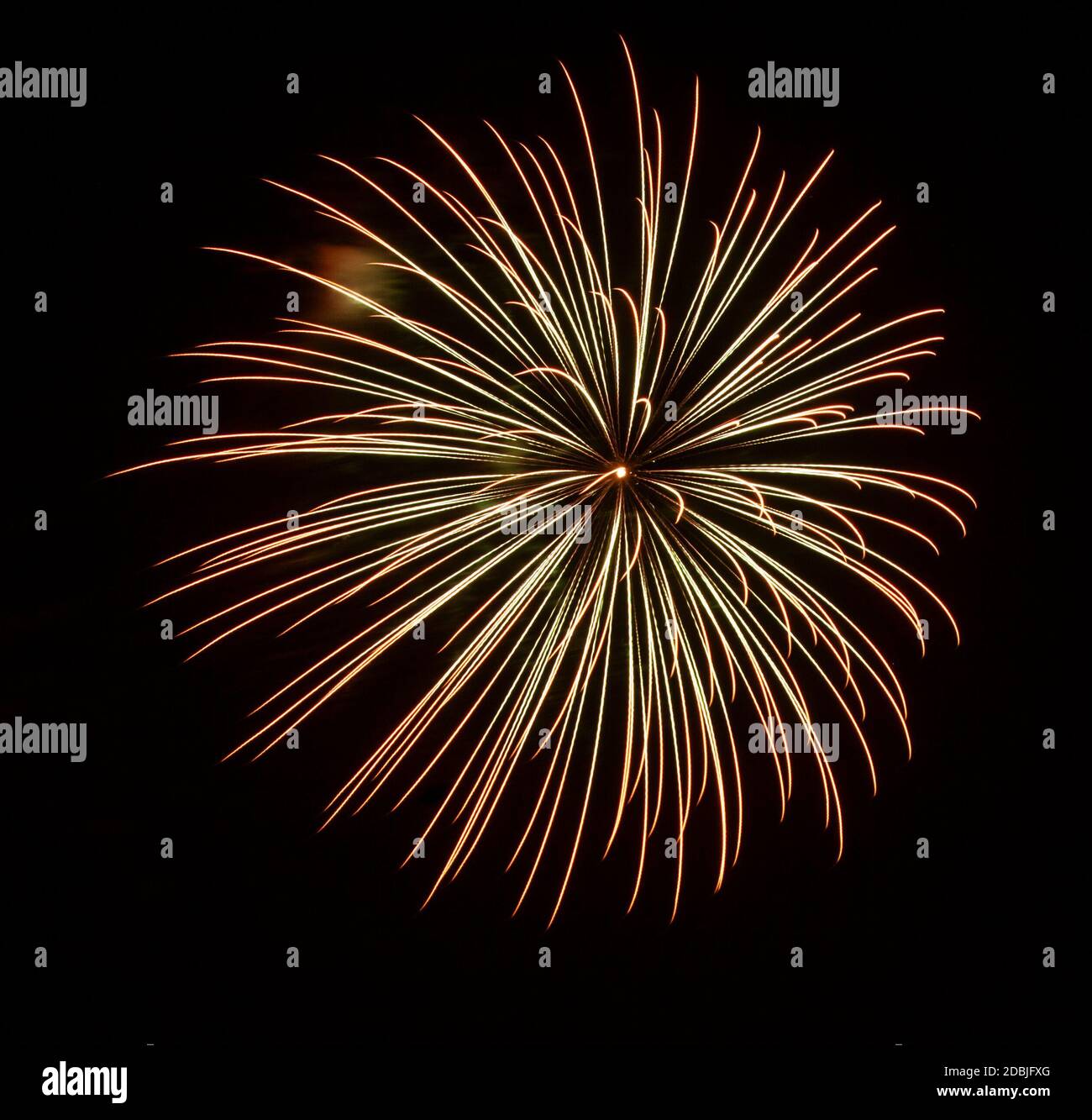 Nahaufnahme der isolierten Feuerwerk für das Compositing in ihre Kunst Stockfoto