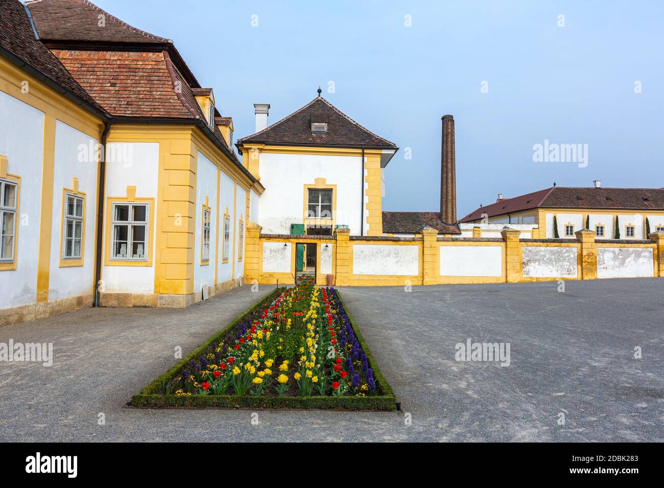 Schloss Hof, Barockstil des Architekten Johann Lukas von Hildebrandt, Marchfeld, Österreich Stockfoto