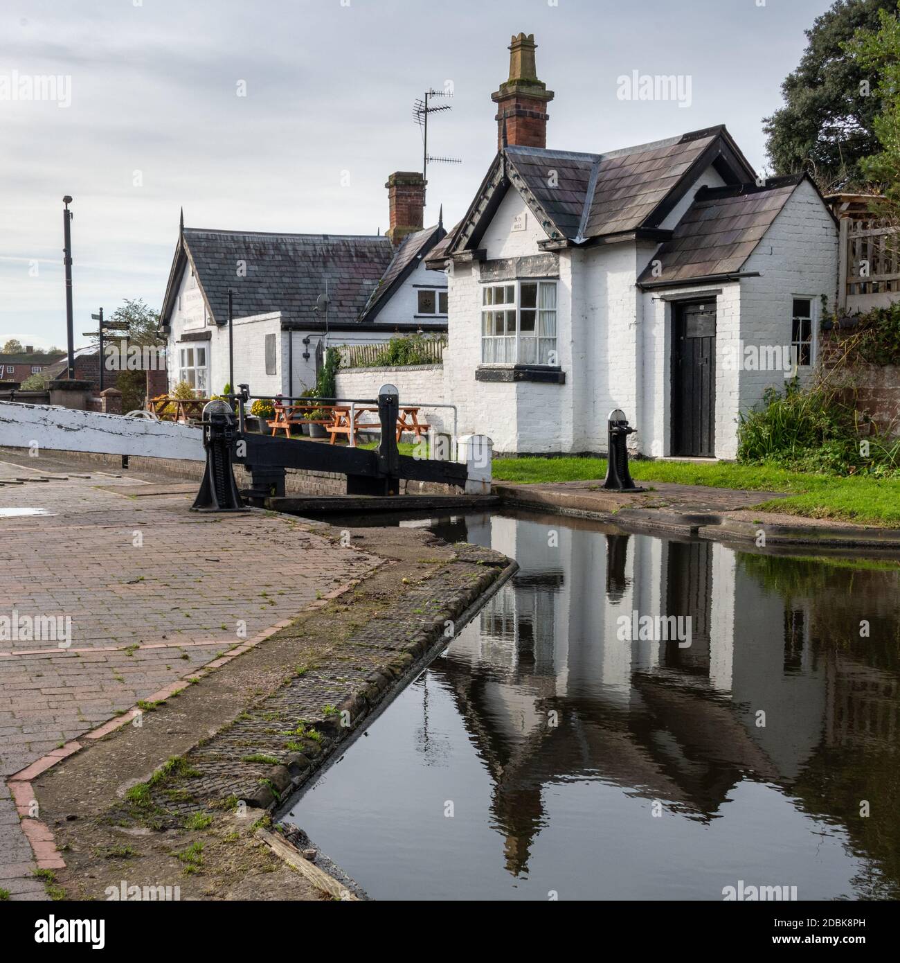 Canal Lock House in Stourport auf Severn, Worcestershire, England Stockfoto