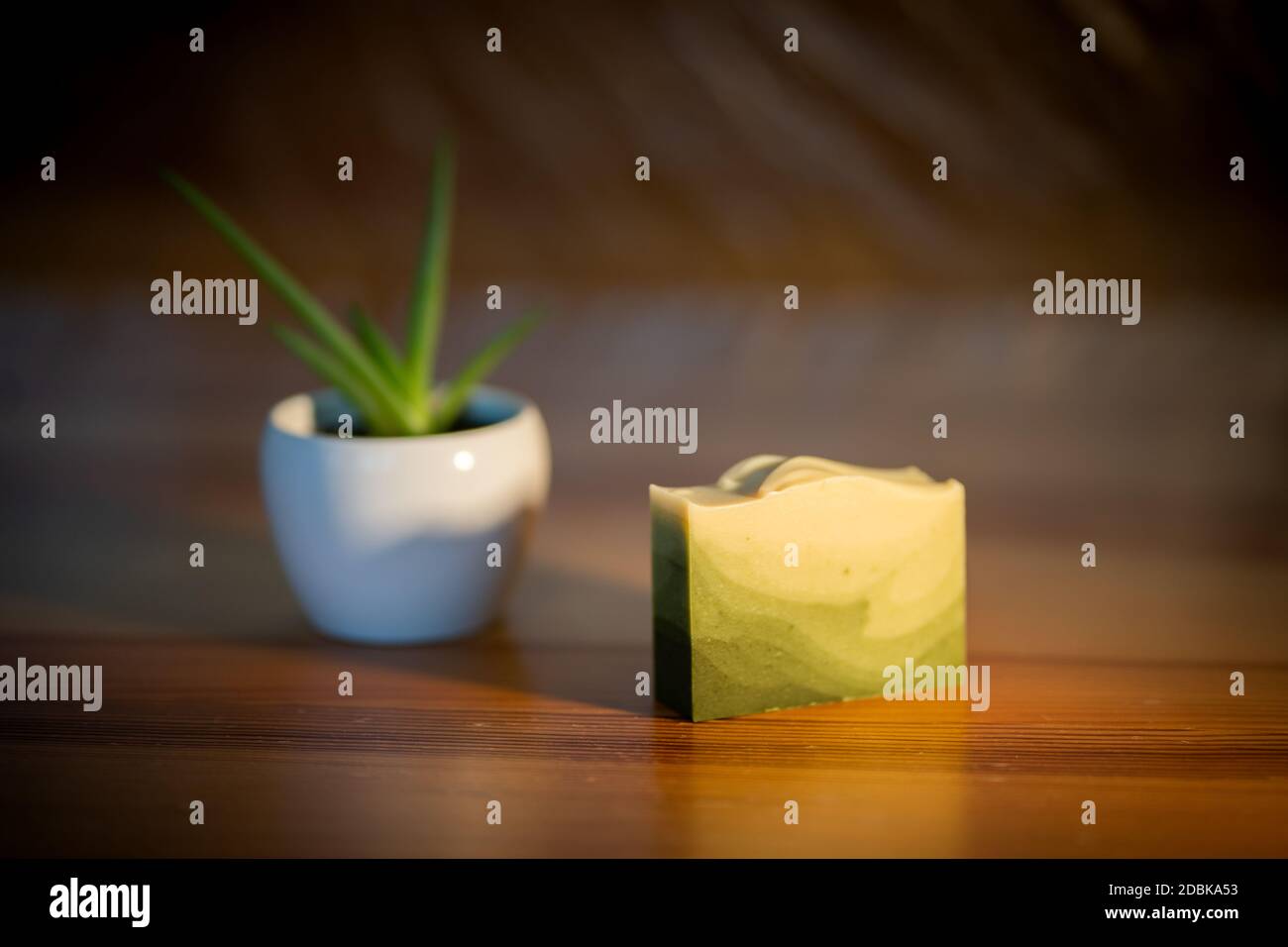 Frische Naturseife von der Natur inspiriert Stockfoto