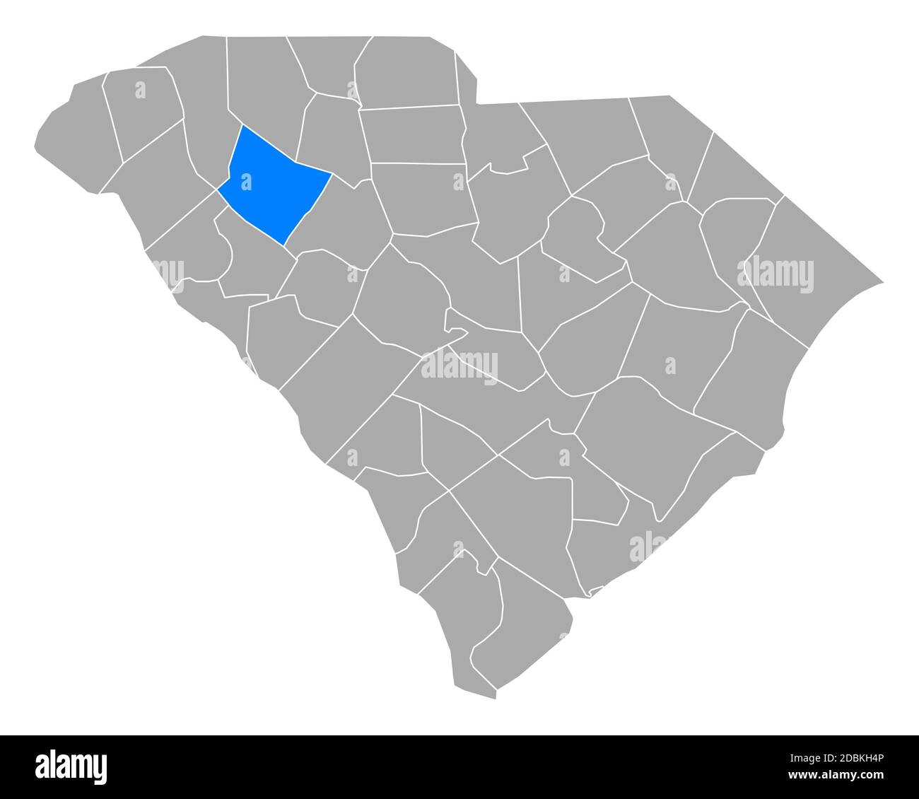 Karte von Laurens in South Carolina Stockfoto