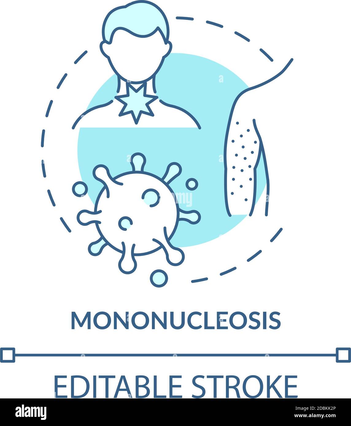 Symbol für Mononukleose-Konzept Stock Vektor