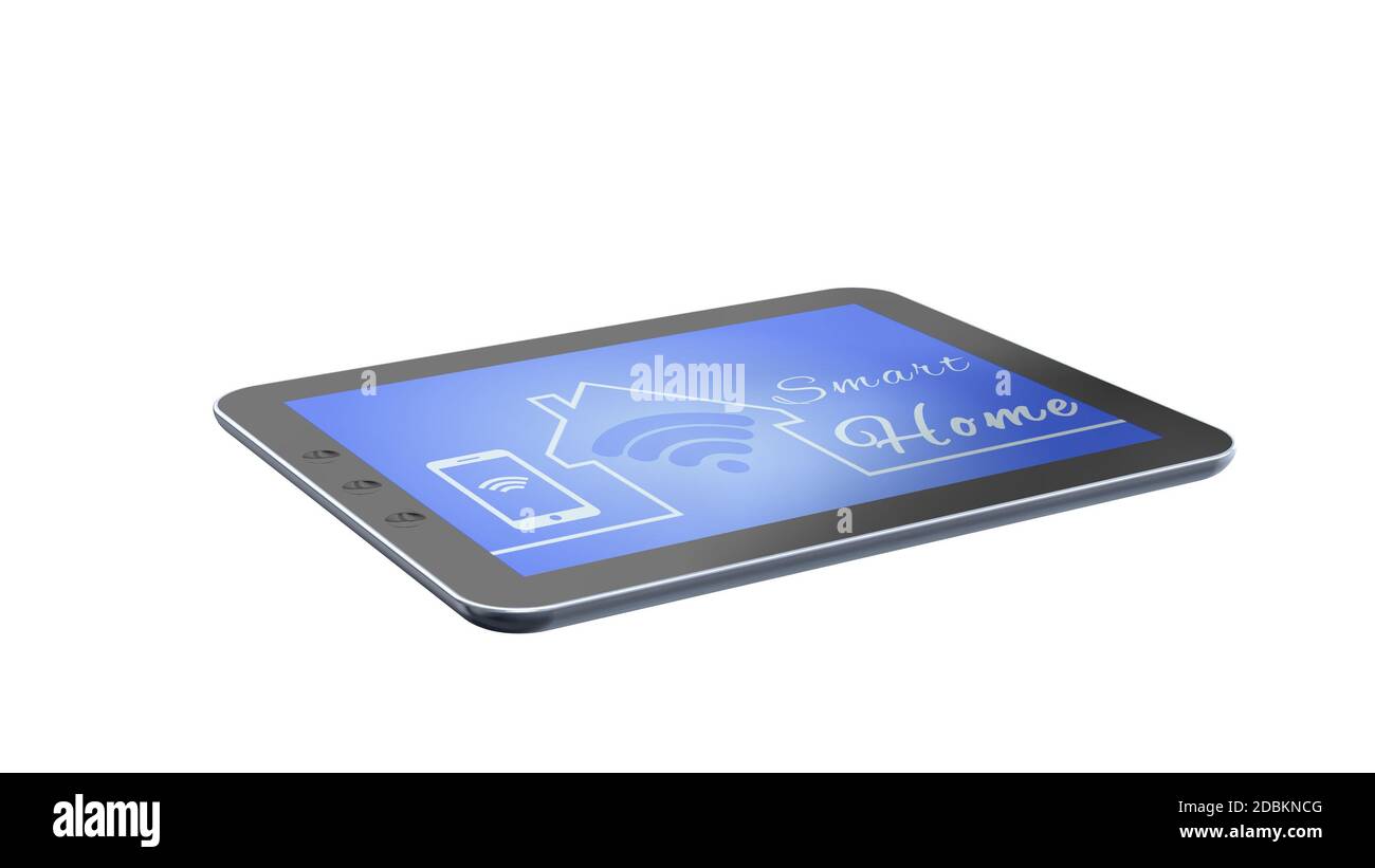 Smart-Home-Konzept - isoliert auf weißem Hintergrund Stockfoto