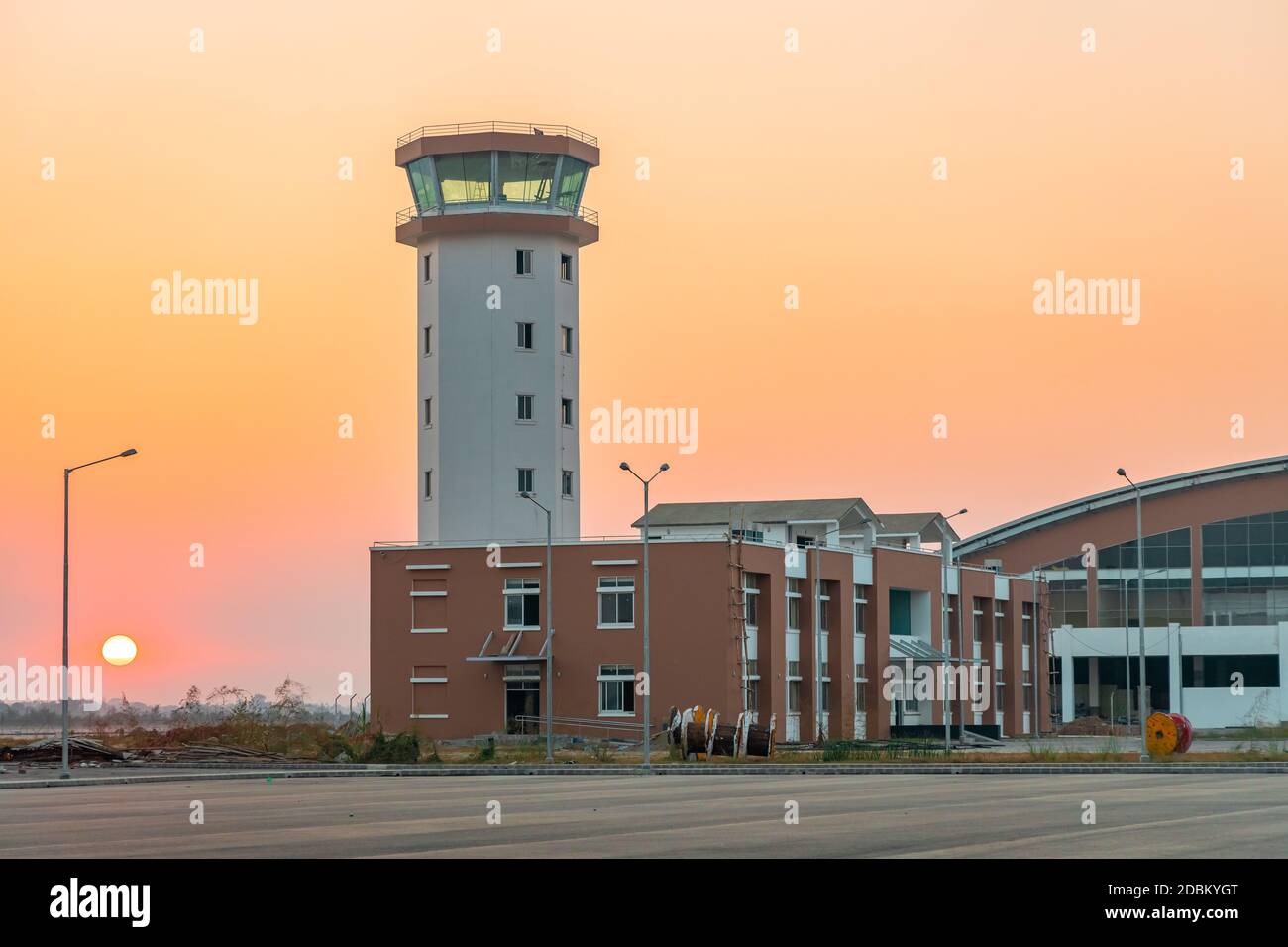 Flughafen Gautam Buddha in Bhairahawa, Nepal. Das internationale Terminal wird voraussichtlich ab Mitte 2021 in Betrieb sein. Stockfoto