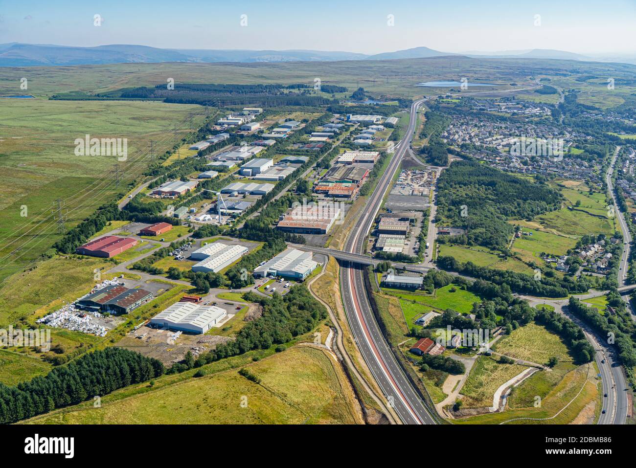 Ebbw Vale and the Heads of the Valley Road South Wales, UK Stockfoto
