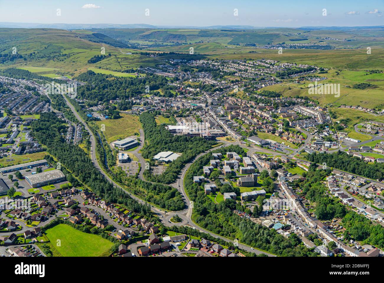 Ebbw Vale and the Heads of the Valley Road South Wales, UK Stockfoto