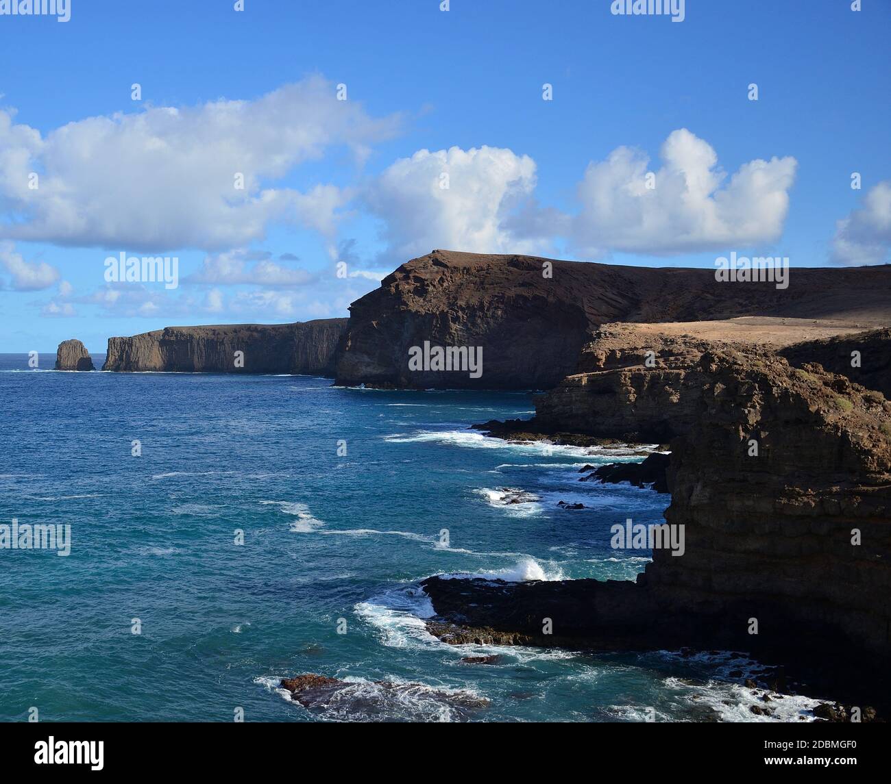 Nordwestliche Küste von Gran Canaria, Küste von Galdar, Kanarische Inseln, Spanien Stockfoto