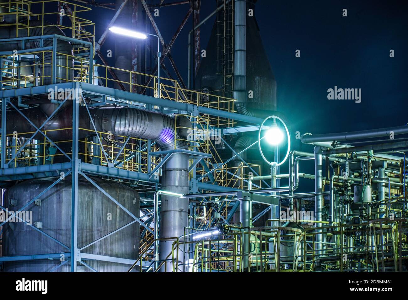 Fabrik Nachtansicht der Kawasaki Keihin Industriezone. Aufnahmeort: Kawasaki City, Präfektur Kanagawa Stockfoto