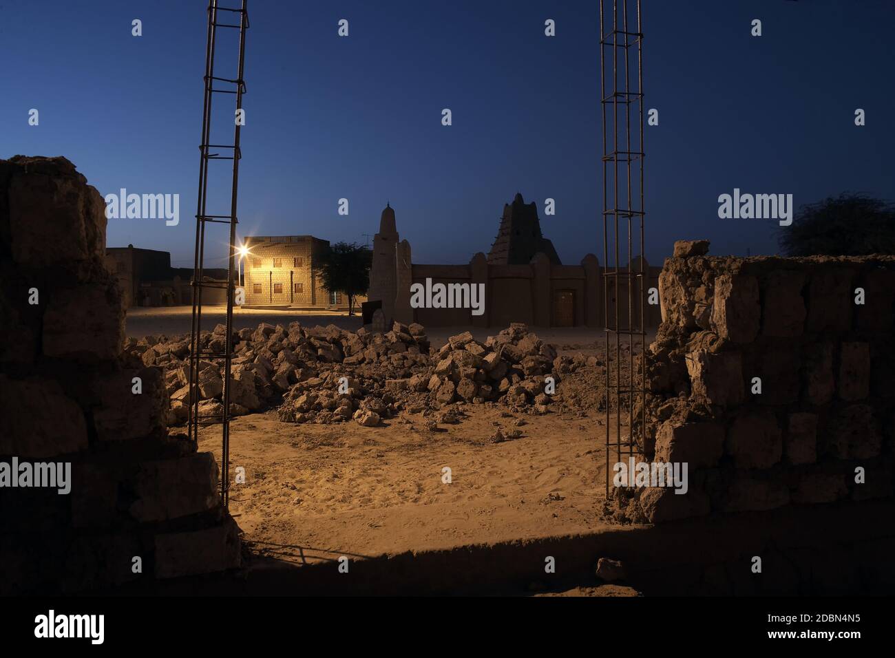 Sankore Moschee in Timbuktu, Mali, Westafrika. Stockfoto