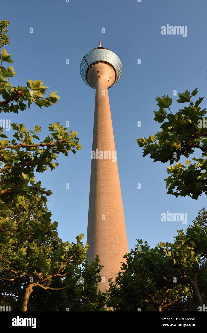 Rheinturm in Düsseldorf, Deutschland Stockfoto