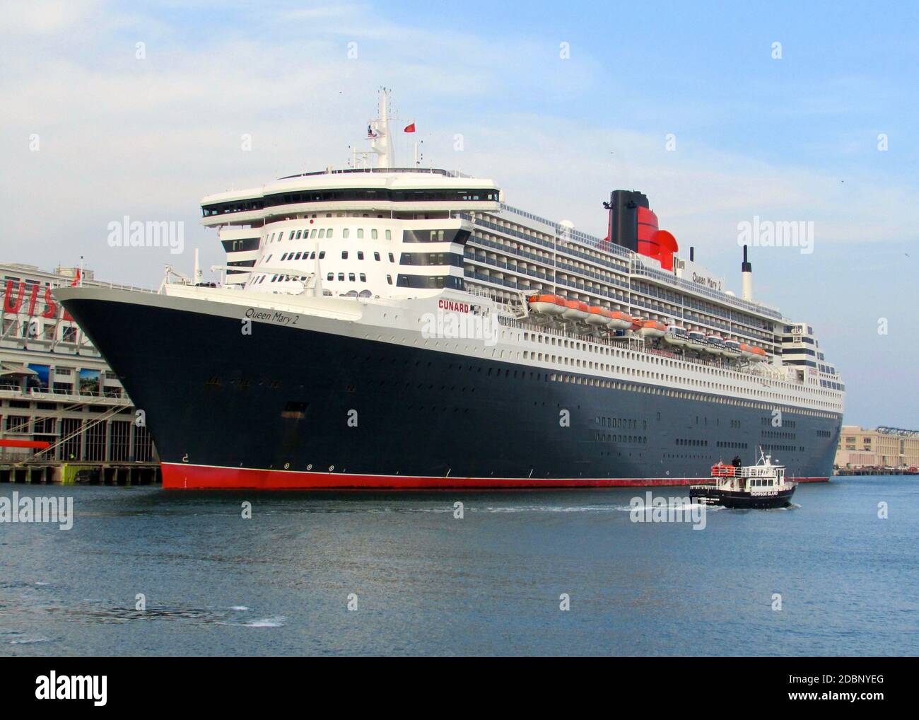 Queen Elizabeth 2 und Queen Mary 2 Cunard Queens Stockfoto