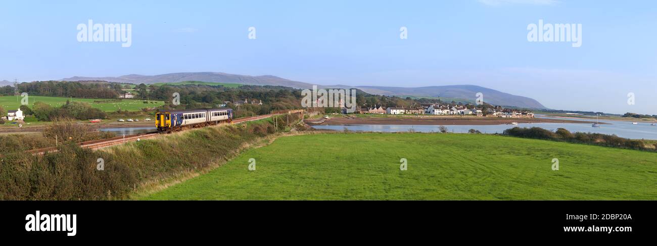 Northern Rail Klasse 156 Sprinter Zug 156475 ab Ravenglass Auf der Cumbrian Küste Bahnlinie Stockfoto