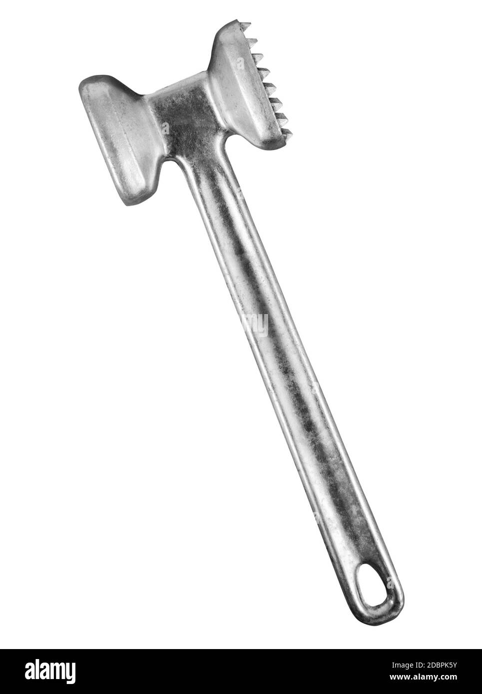 Metall Küche hammer isoliert auf weißem Stockfoto