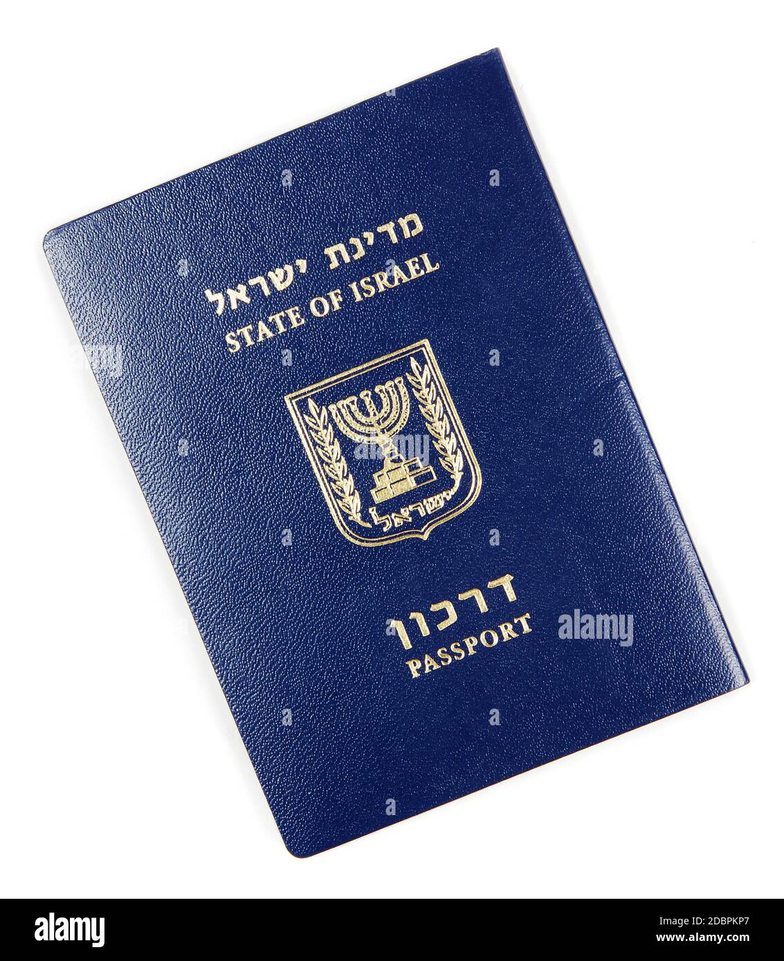 Israel Pass auf der weißen Stockfoto