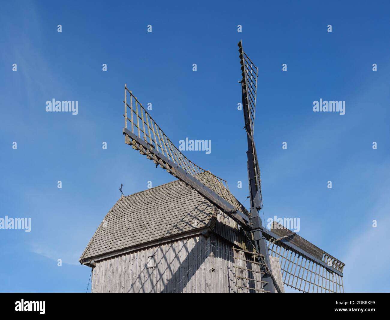 Alte Windmühle im deutschen münsterland Stockfoto