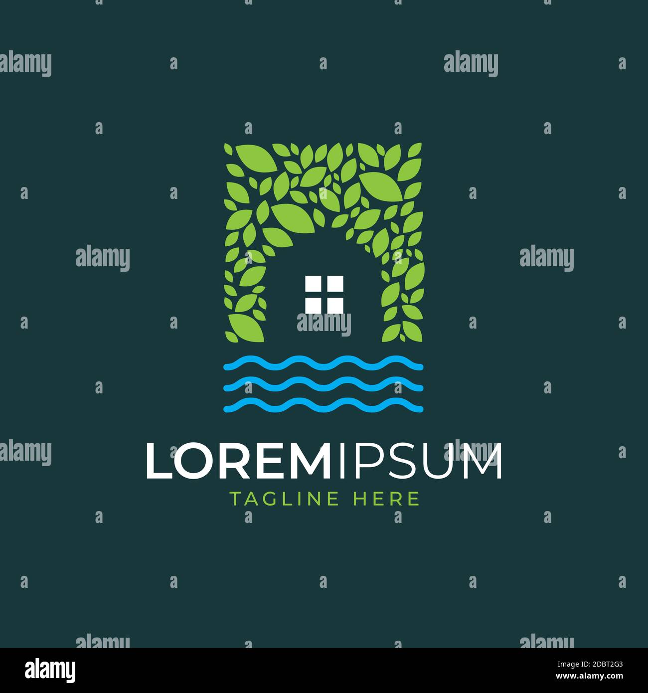 Green House Logo Design Vektor Vorlage Stock Vektor