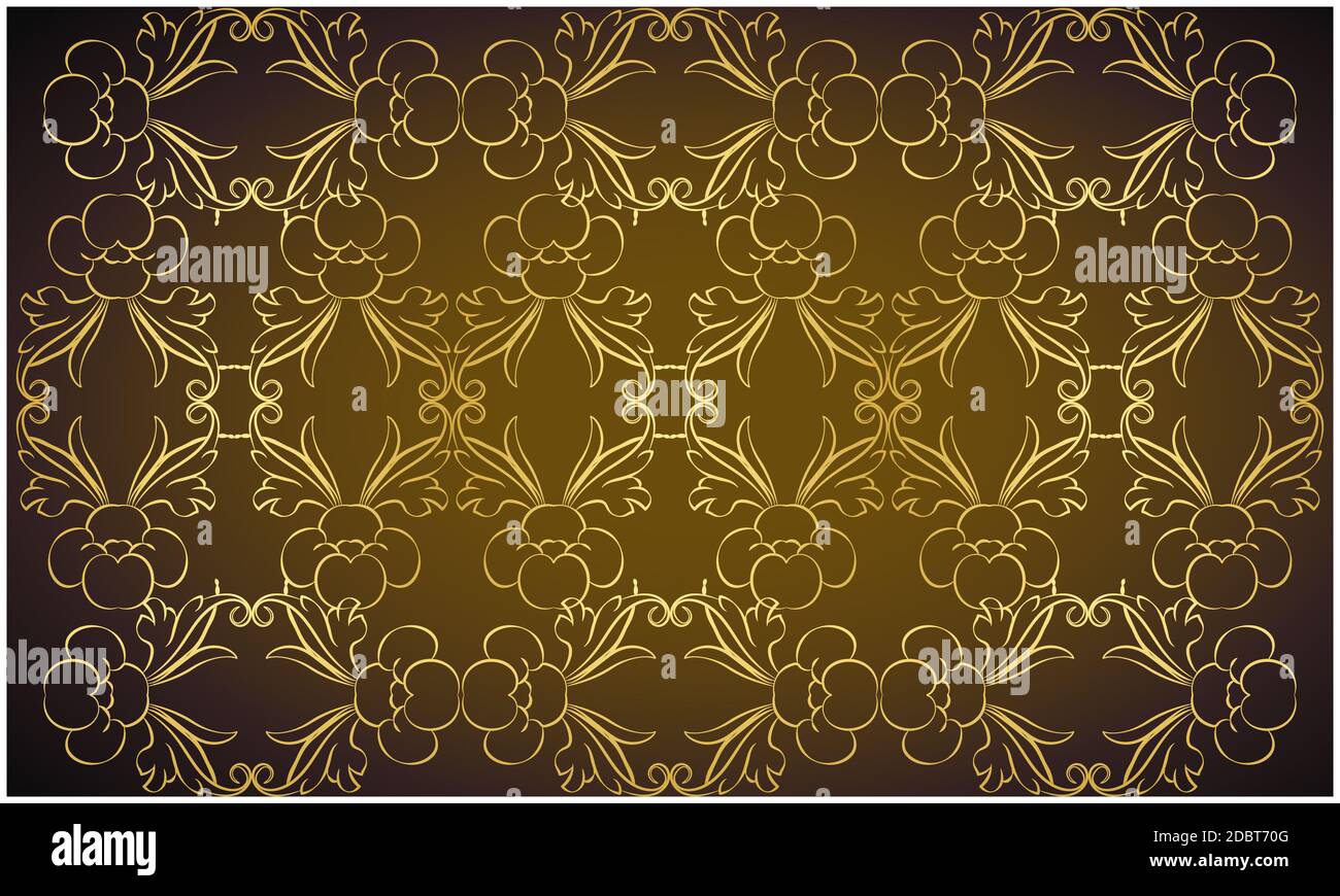 Digitales Textildesign auf Zierkunst Stockfoto