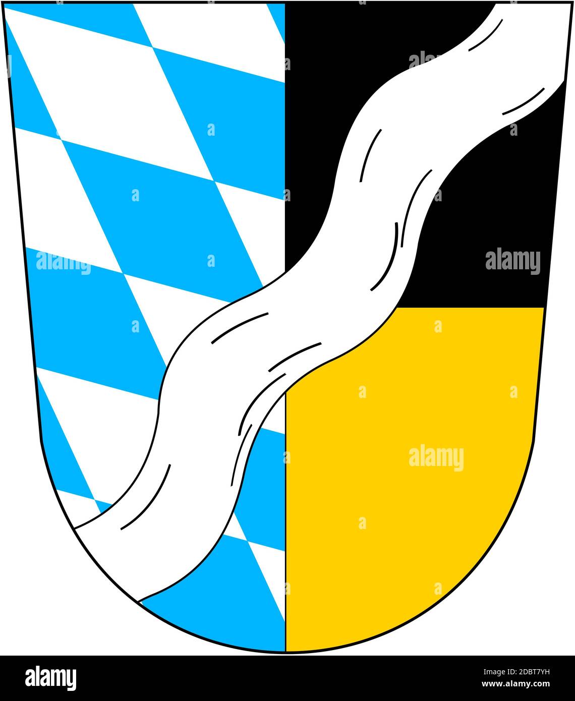 Wappen des Stadtteils München. Deutschland Stockfoto