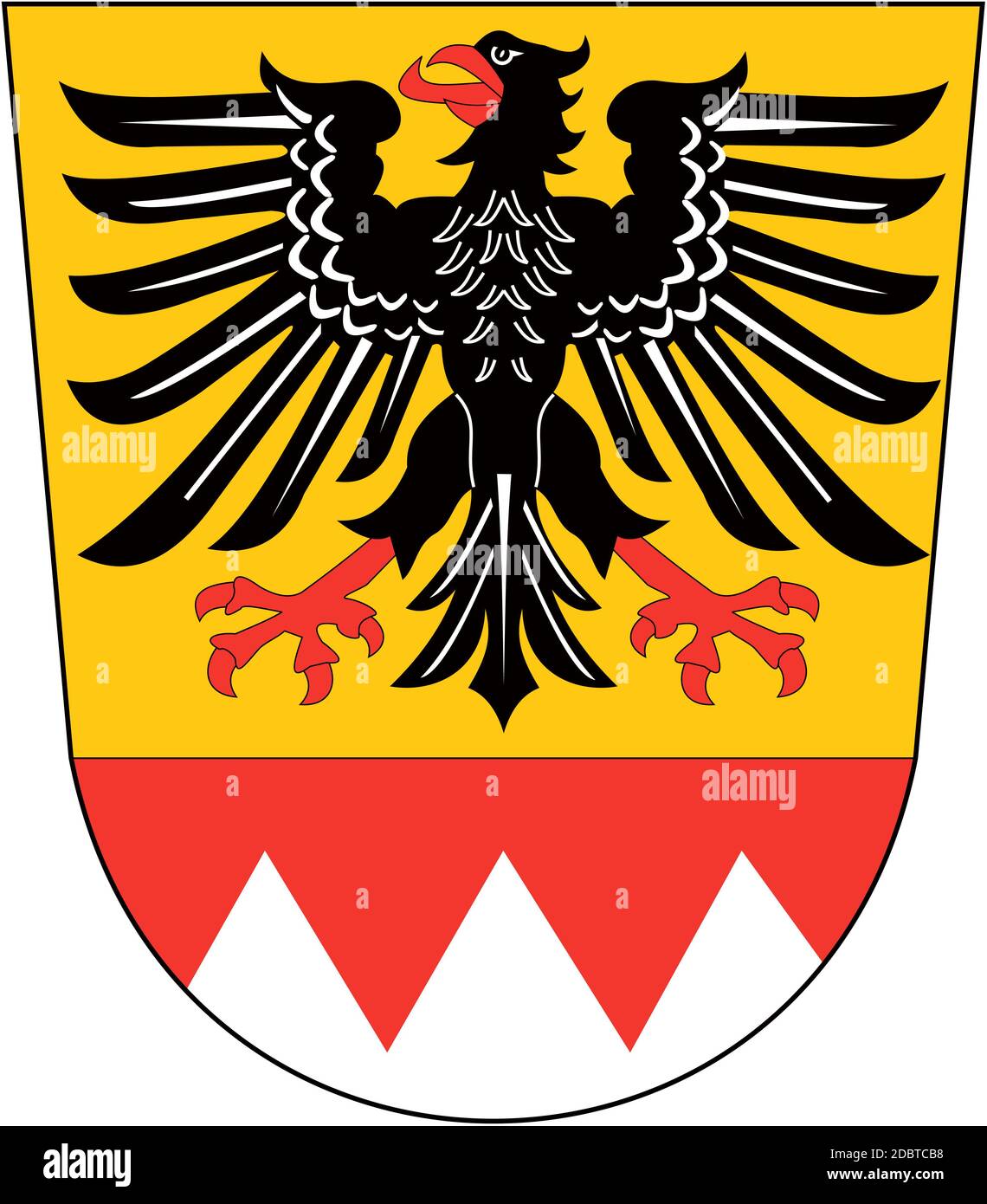Wappen des Landkreises Schweinfurt. Deutschland Stockfoto
