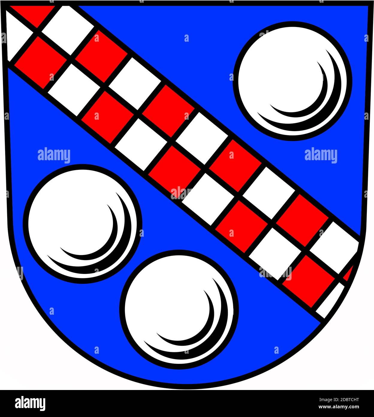 Das Wappen der Ahstetten-Gemeinde Deutschland Stockfoto
