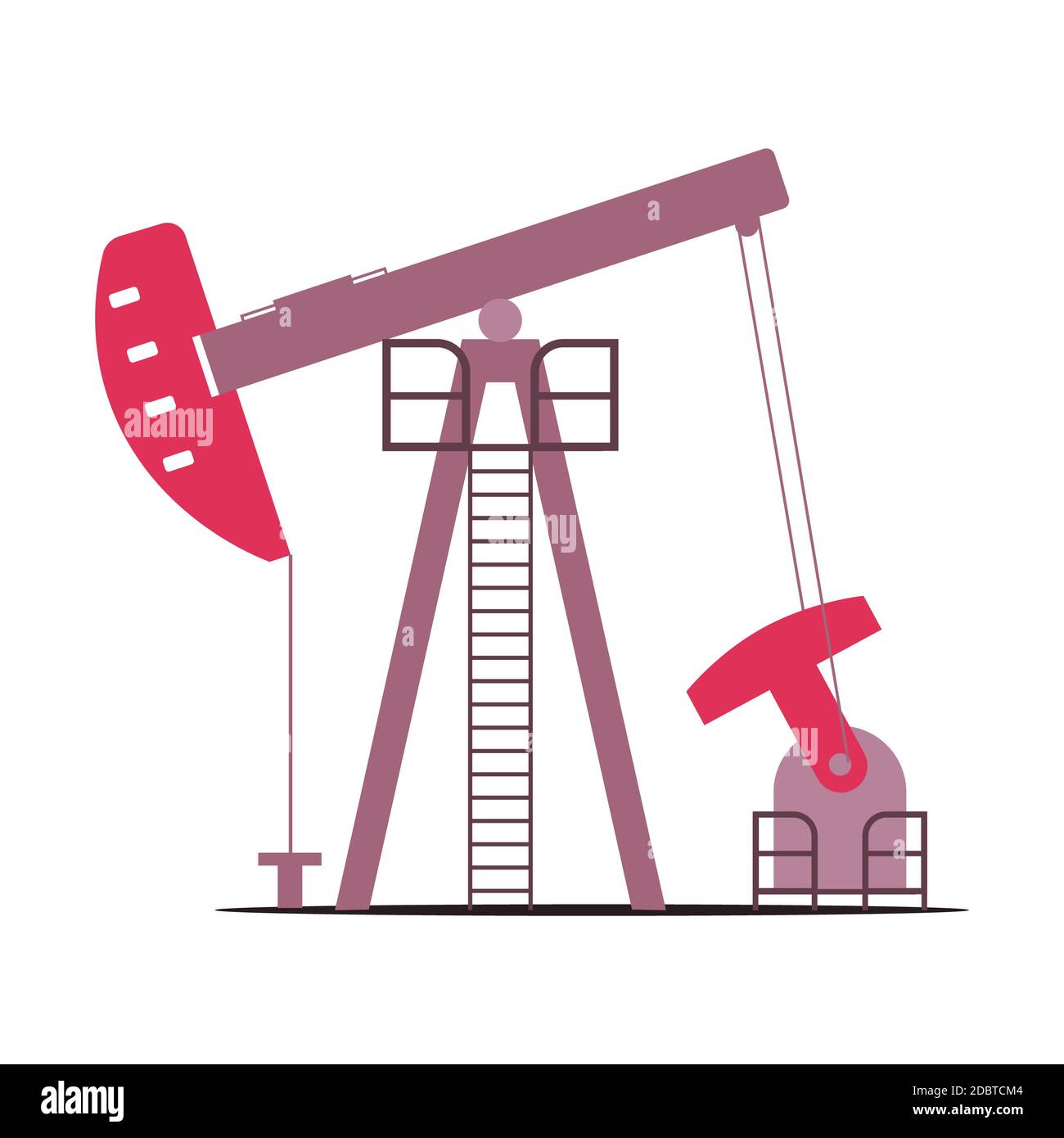 Oil rig vector cartoon Ausgeschnittene Stockfotos und -bilder - Alamy