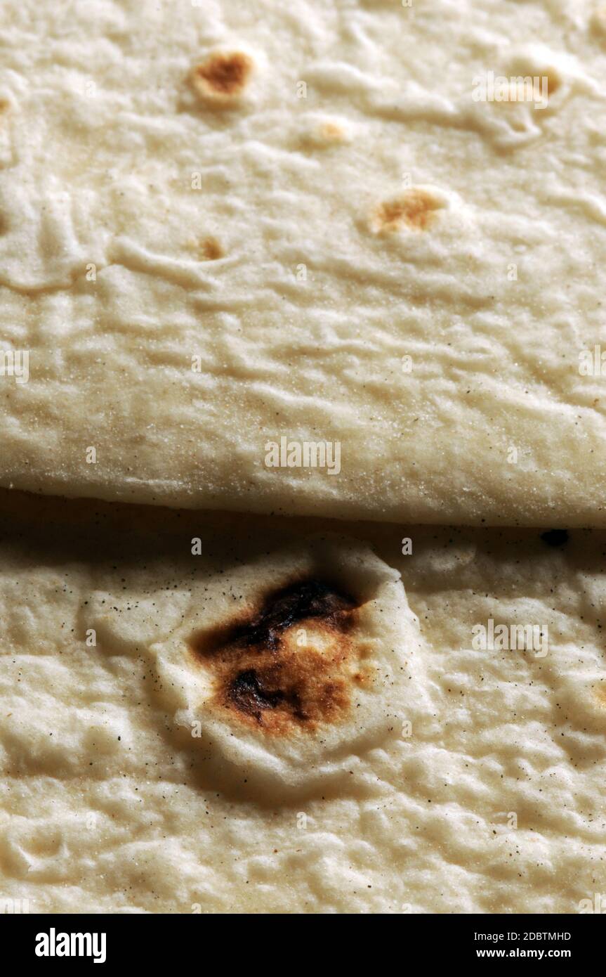 Nahaufnahme der Piadina romagnola Stockfoto