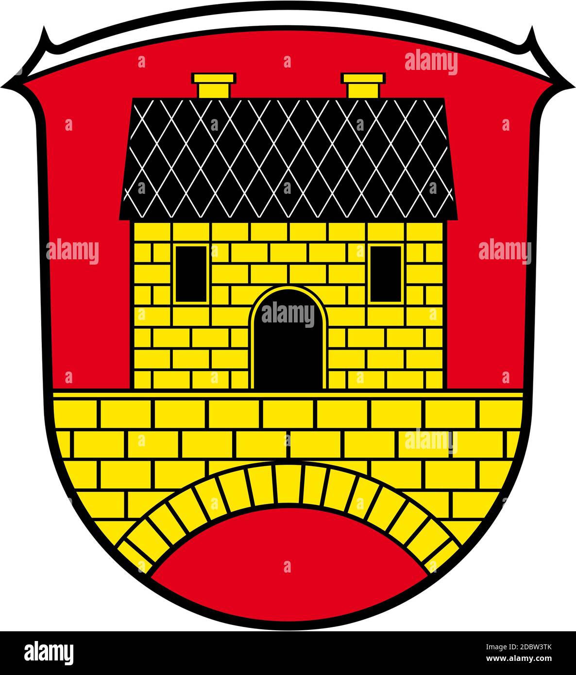Wappen der Gemeinde Einhausen. Deutschland Stockfoto