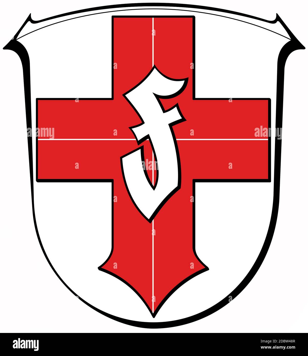 Wappen der Gemeinde FÃ¼rth. Deutschland Stockfoto