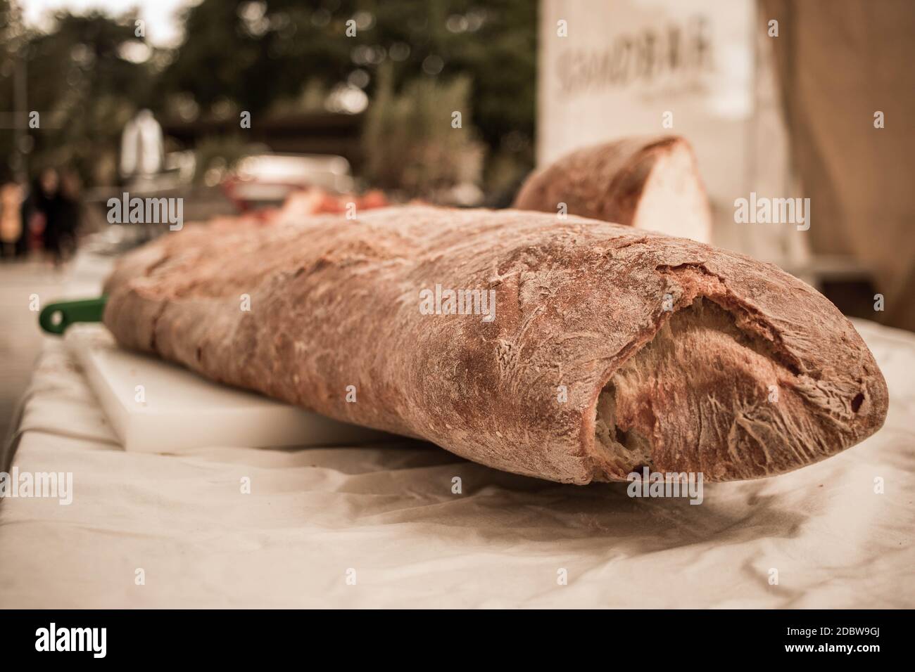 Ciabatta Brot lange Catering-Service Hochzeit Bäckerei gebackenes Essen. Hochwertige Fotos Stockfoto