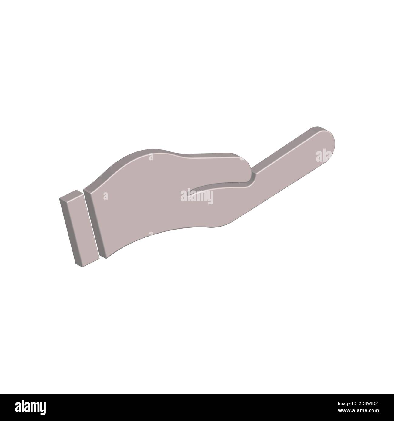 Handsymbol 3d. Vektorgrafik entwerfen Stock Vektor
