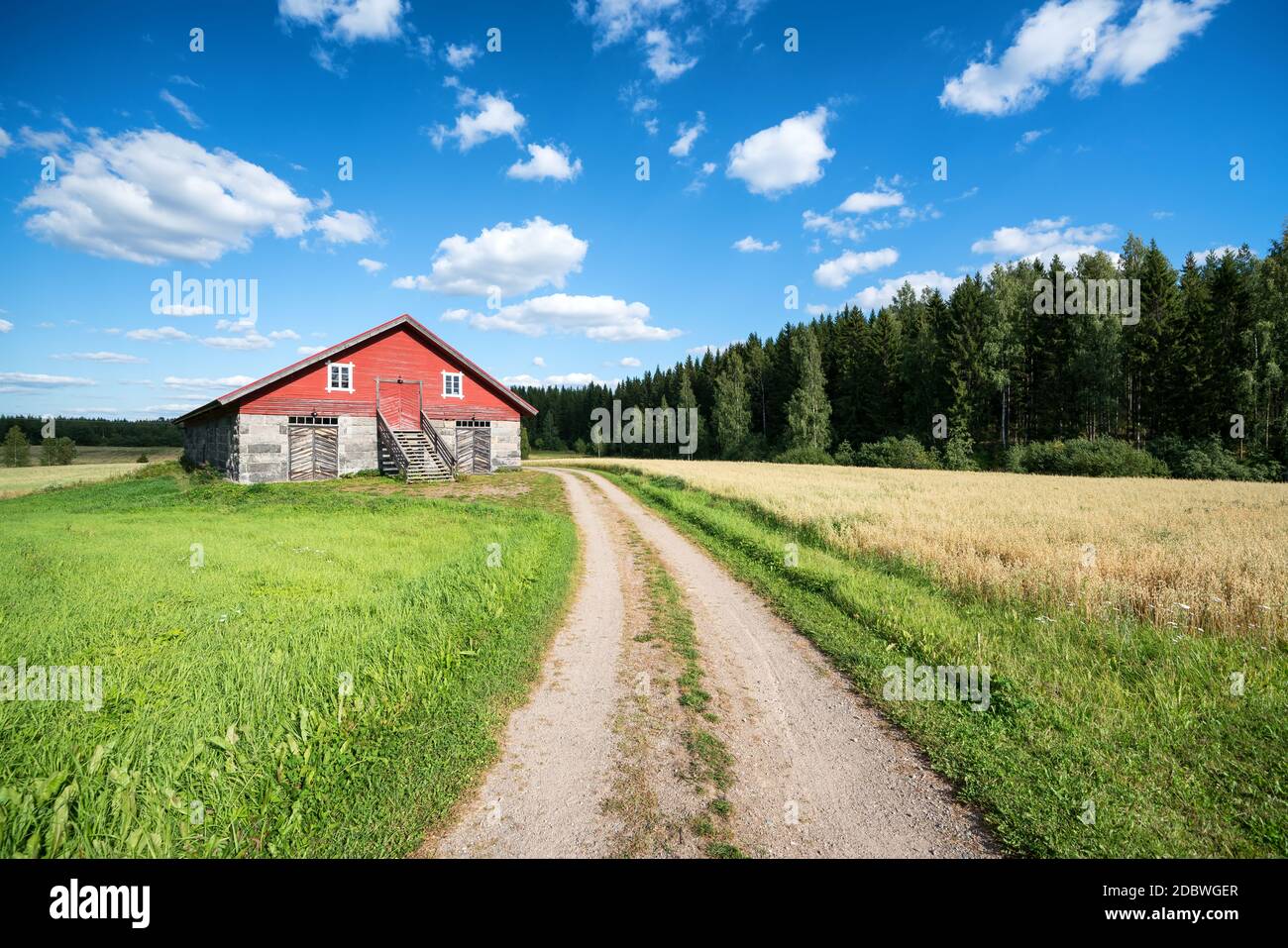 Landschaft in der Nähe von Jyväskylä, Finnland Stockfoto