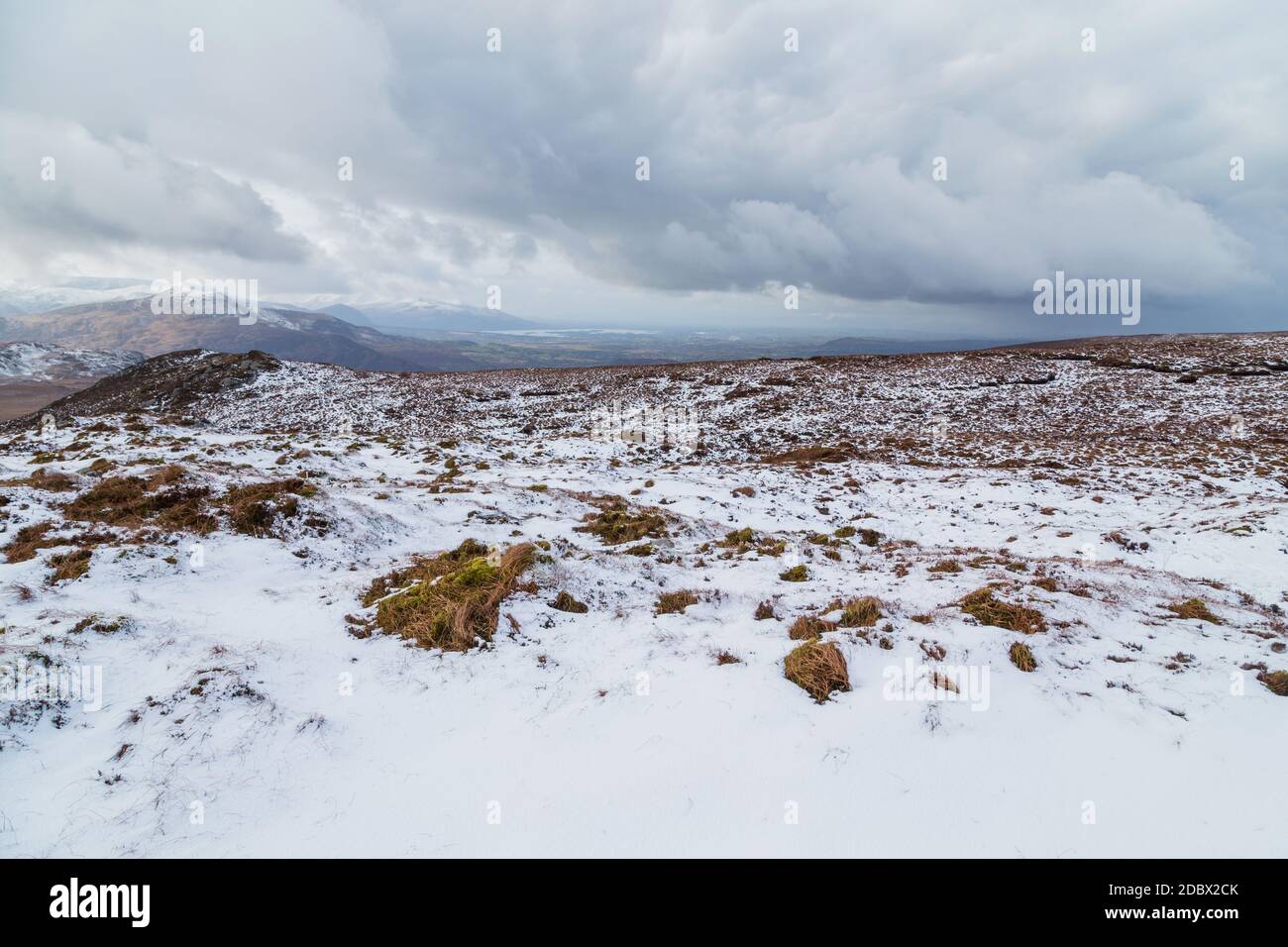 Schnee in die Brüste von Anu, Co Kerry, Irland Stockfoto