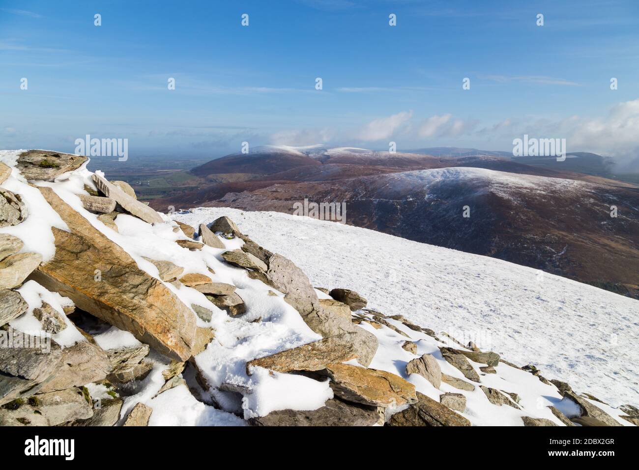 Schnee in die Brüste von Anu, Co Kerry, Irland Stockfoto