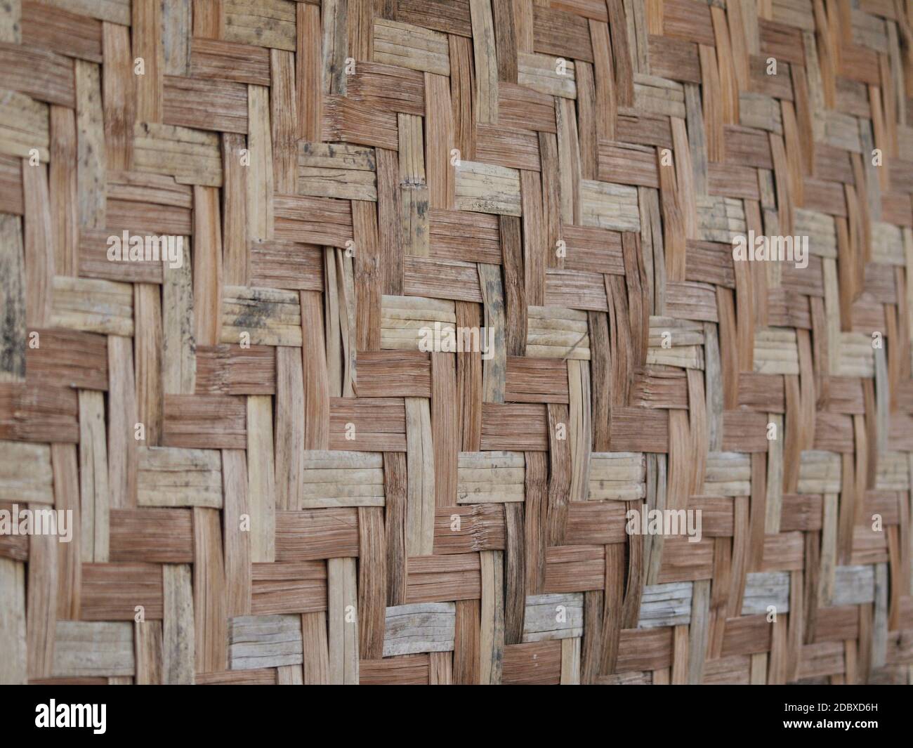 Rattan Textur, Detail Handwerk Bambus Webung Textur Hintergrund. Stockfoto