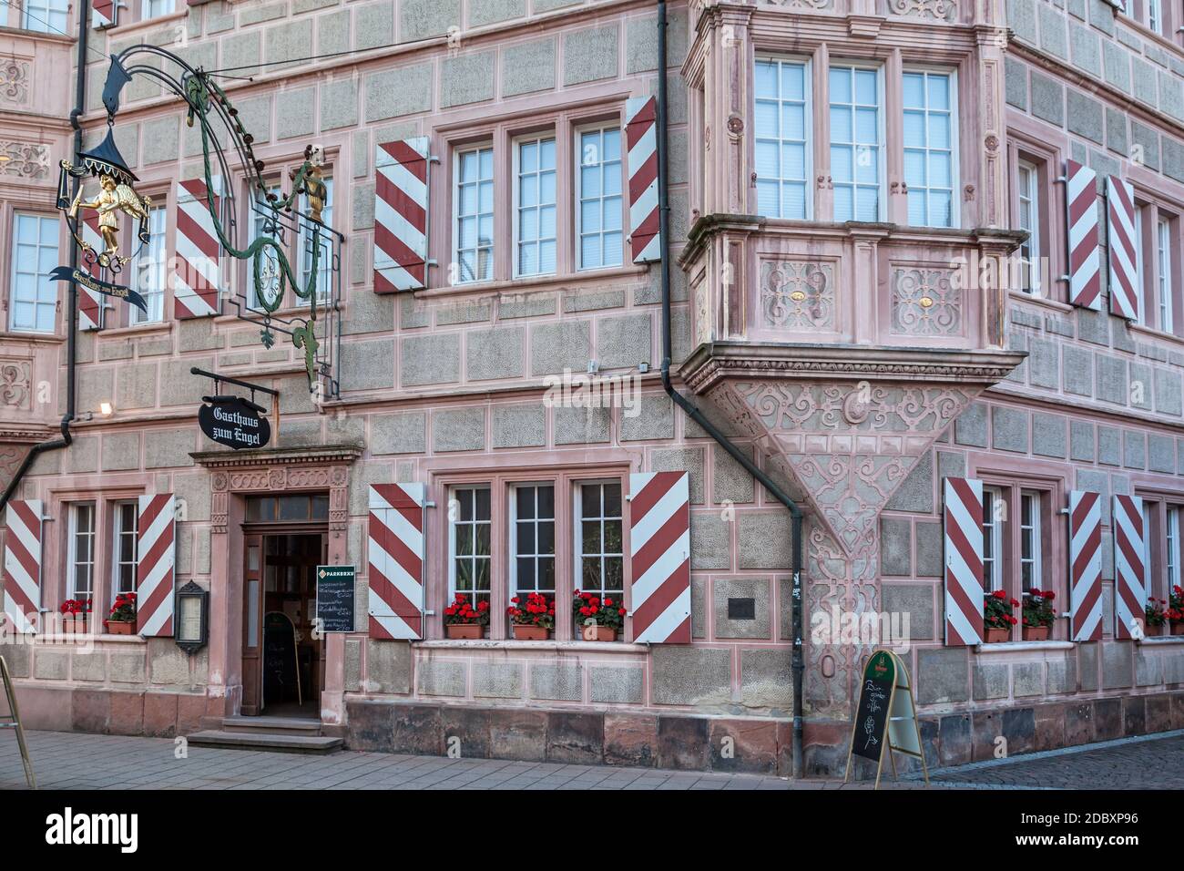 Geographie / Reisen, Deutschland, Rheinland-Pfalz, Bad Bergzabern, Gaststätte in Richtung Engel in Bad Bergzab, Zusatz-Rechteklärung-Info-nicht-verfügbar Stockfoto