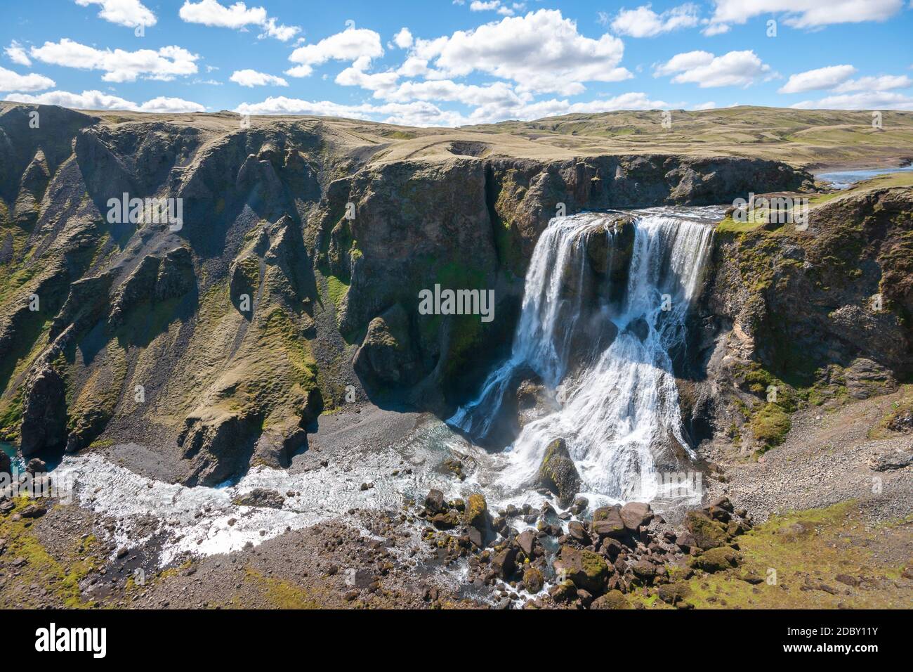 Fagrifoss ein Wasserfall in Island Stockfoto