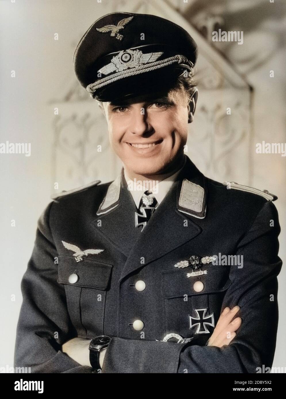 Joachim Hansen, deutscher Wis, im Spielfilm "Der Stern von Afrika", Deutschland 1957. Deutsche Schauspieler Joachim Hansen im Film "Der Stern von Afrika", Deutschland 1957. Stockfoto