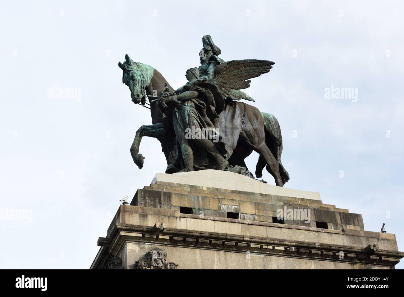 Statue von Wilhelm I. in Koblenz, Deutsche Ecke, Deutschland Stockfoto