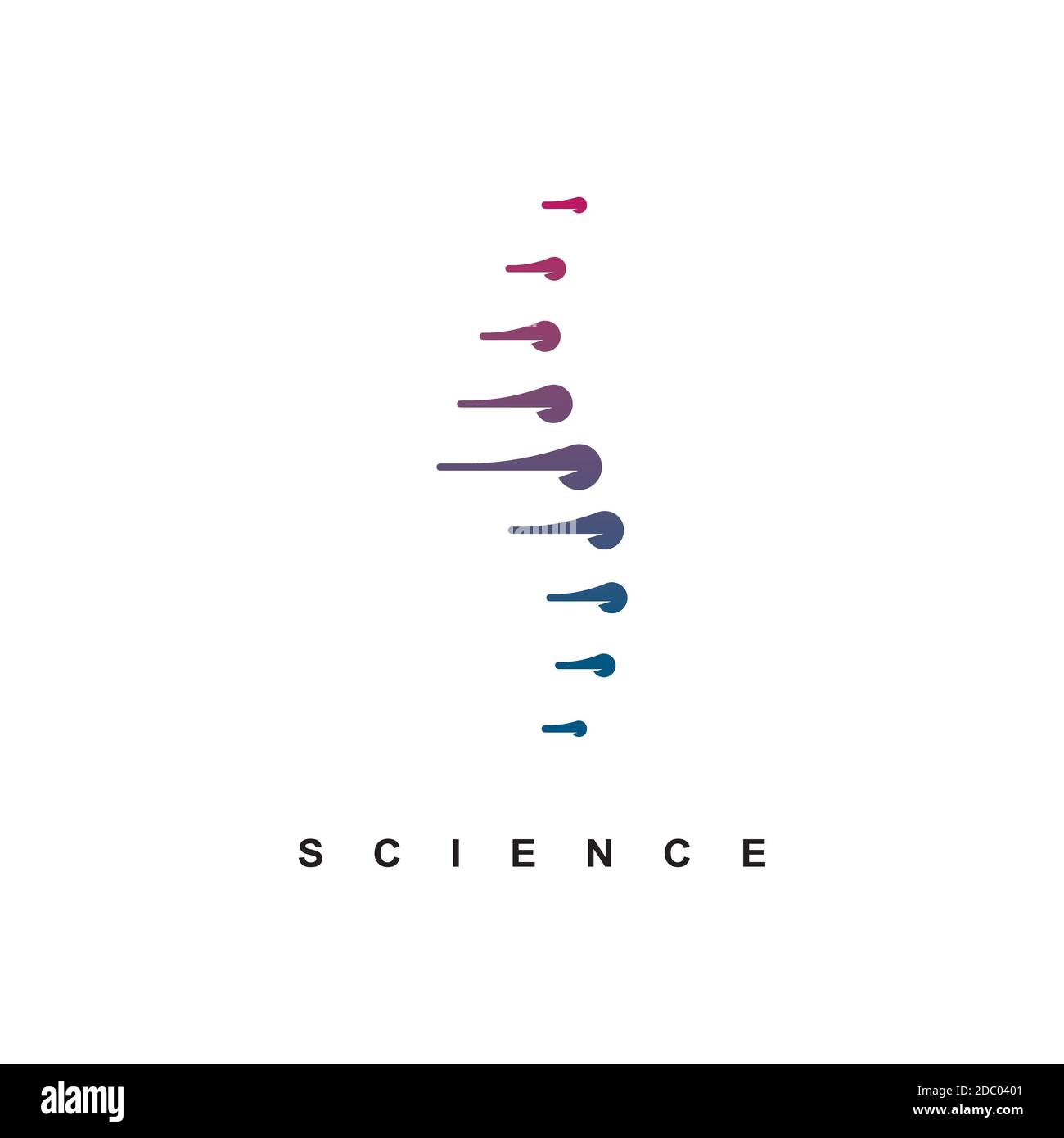 Spine Logo Design template.icon für Wissenschaft Technologie Stock Vektor