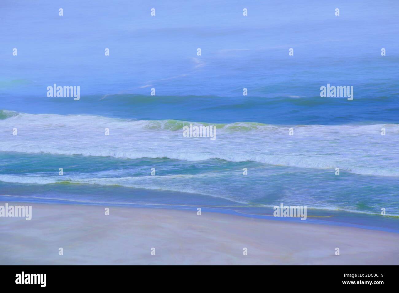 Strand: Ich wollte Perfektion in einem einzigen Bild festhalten. Ich fand die Begriffe 'Minimalismus' und 'weniger ist mehr' wunderbare Ziele, die man in der Kunst anstreben kann Stockfoto