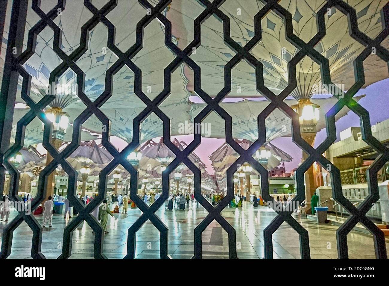 Masjid Nabawi Moschee, Holly Moschee, Medina, Saudi-Arabien Stockfoto