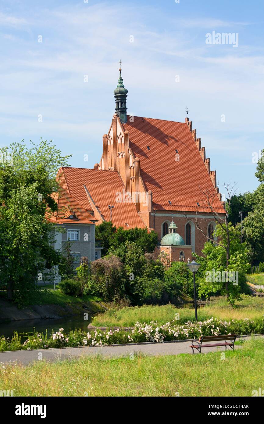 Kathedrale Von Bydgoszcz (St. Martin und St. Nikolaus Kathedrale), historische Kirche aus dem 15. Jahrhundert an der Brda, Bydgoszcz, polen Stockfoto