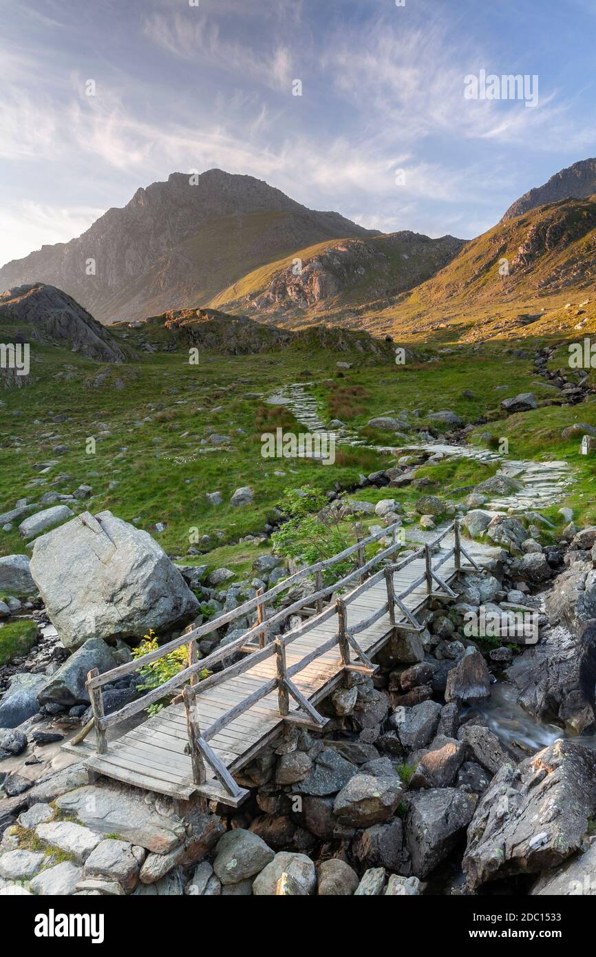 Tryfan Mountain, Snowdonia, Nordwales Stockfoto