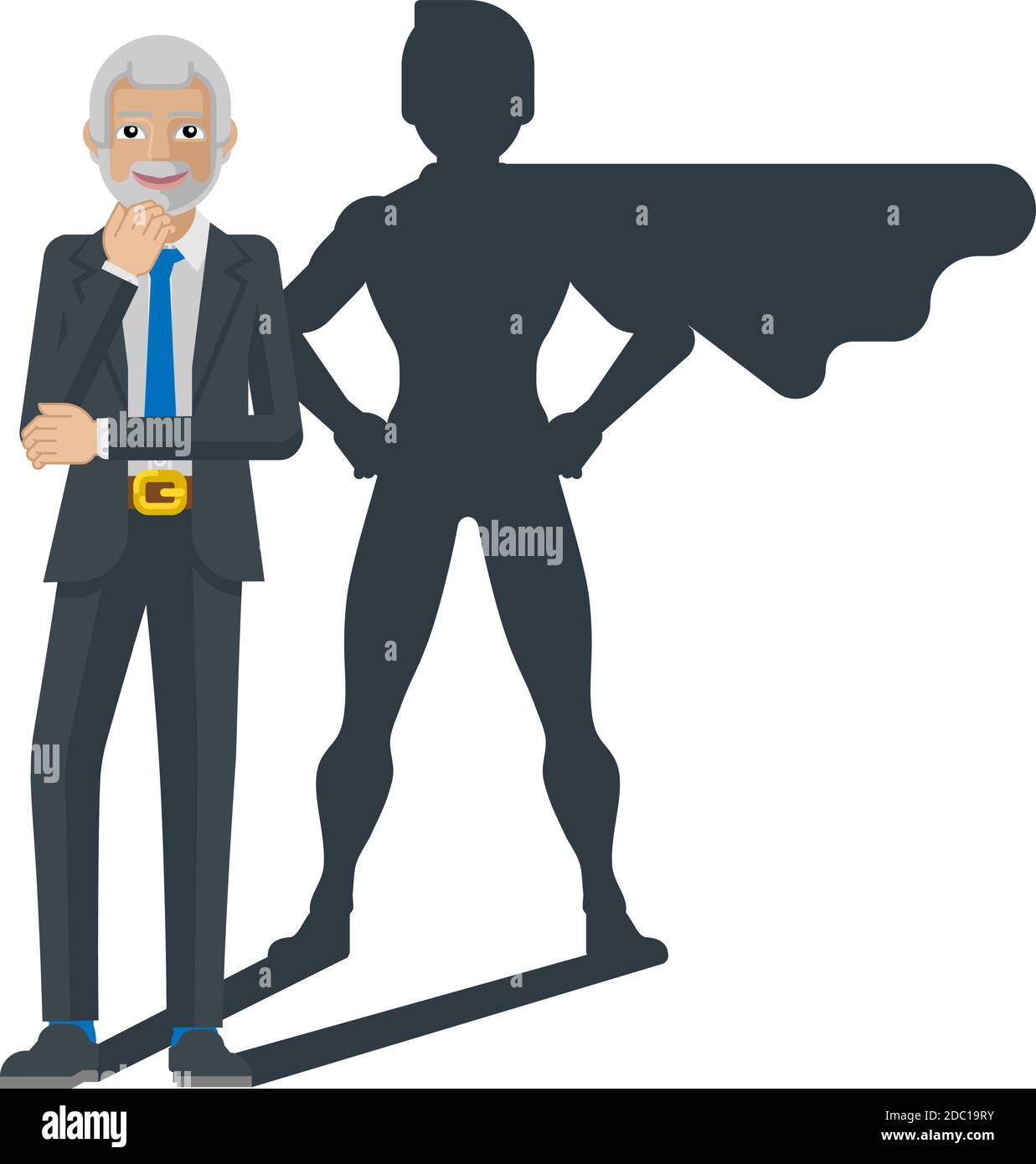Business Person Super Hero Cartoon Maskottchen Stock Vektor