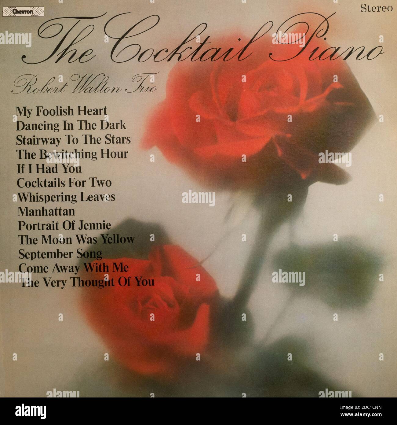 The Cocktail Piano vom Robert Walton Trio, Vinyl LP Album Cover Stockfoto