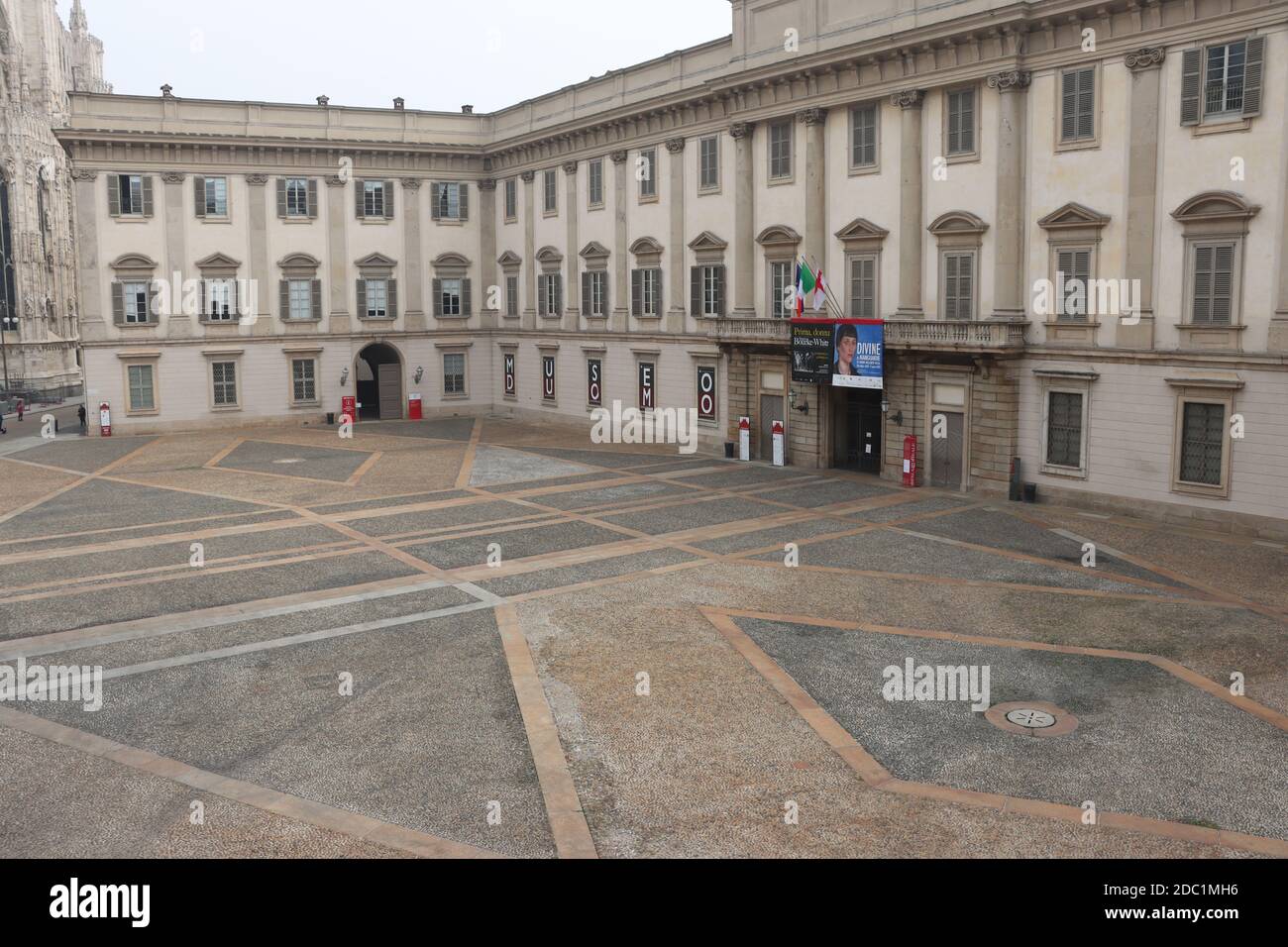 Geschlossene Museen in Mailand, Italien Stockfoto