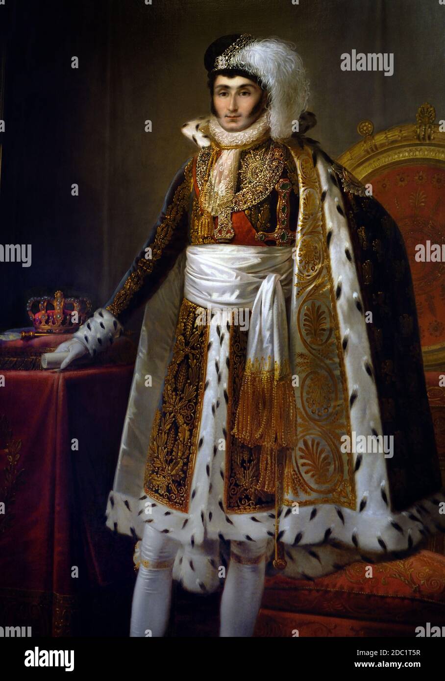 Jerome Bonaparte König von Westfalen 1809 von Francois Joseph Kinson 1771-1839 ( Jérôme-Napoléon Bonaparte ( Girolamo Bonaparte 1784 –1860 war der jüngste Bruder von Napoleon I.) Stockfoto