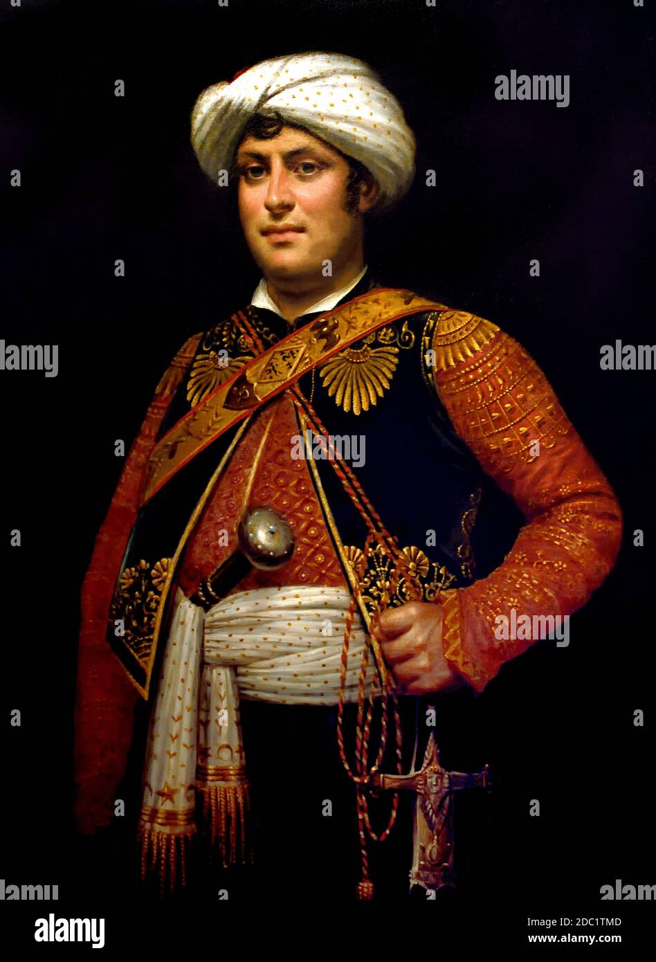 Roustam The Mameluke 1780-1845 Frankreich, Französisch. (Armee von Kaiser Napoleon Bonaparte) Raza Roustam, eine exotische Ausnahme unter Napoleons Wachen Stockfoto