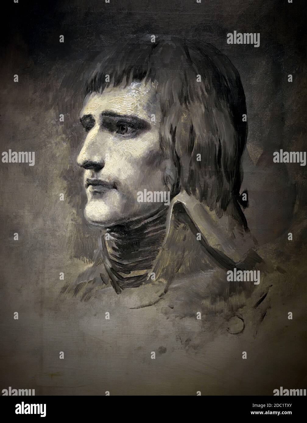 Skizze für ein Porträt von General Bonaparte 1900 Jean-Baptiste Édouard Detaille, 1848 – 1912, Kaiser Napoleon Bonaparte - Frankreich, Französisch. Stockfoto