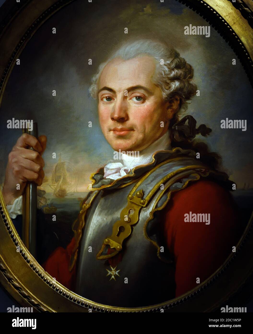 Edmond Antoine Francois de Sadouviliers de Billaud 1705-1780 Hauptmann - Leutnant Hallwy Regiment Frankreich, Französisch, Stockfoto